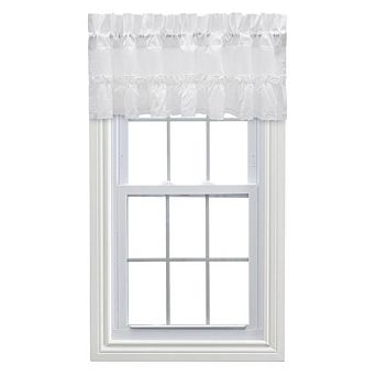 Madelyn Ruffled Victorian 1.5" Rod Pocket Valances For Windows