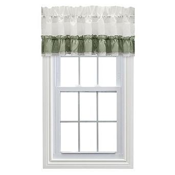 Madelyn Ruffled Victorian 1.5" Rod Pocket Valances For Windows