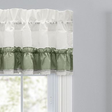 Madelyn Ruffled Victorian 1.5" Rod Pocket Valances For Windows
