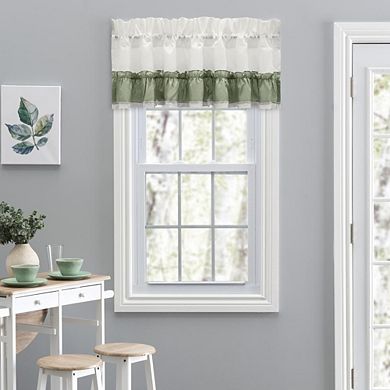 Madelyn Ruffled Victorian 1.5" Rod Pocket Valances For Windows