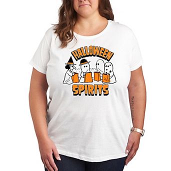 Plus Size Peanuts Halloween Spirits Graphic Tee