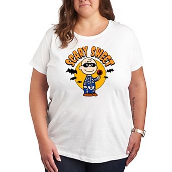 Plus Size Peanuts Charlie Brown Scary Sweet Graphic Tee