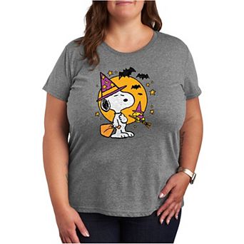 Plus Size Peanuts Snoopy & Woodstock Witchcraft Graphic Tee