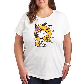 Plus Size Peanuts Snoopy & Woodstock Witchcraft Graphic Tee
