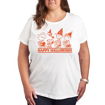 Plus Size Peanuts Happy Halloween Graphic Tee