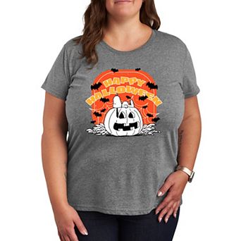 Plus Size Peanuts Snoopy Retro Halloween Graphic Tee