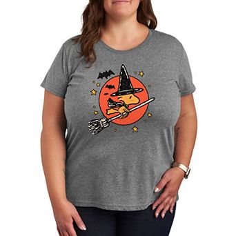 Plus Size Peanuts Woodstock Witch Graphic Tee