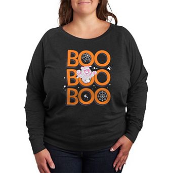 Plus Size Care Bears Boo Mummy Halloween French Terry Long Sleeve Tee