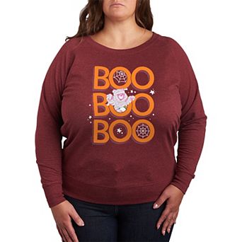 Plus Size Care Bears Boo Mummy Halloween French Terry Long Sleeve Tee