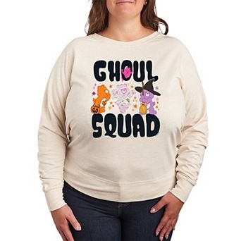 Plus Size Care Bears Halloween Ghoul Squad French Terry Long Sleeve Tee