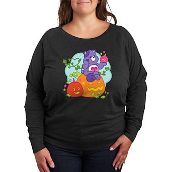 Plus Size Care Bears Halloween Pumpkin French Terry Long Sleeve Tee