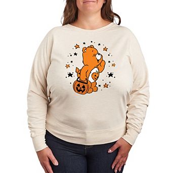 Plus Size Care Bears Halloween Trick Or Sweet French Terry Long Sleeve Tee