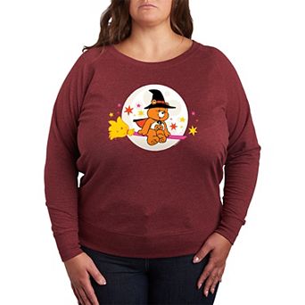 Plus Size Care Bears Halloween Witch French Terry Long Sleeve Tee