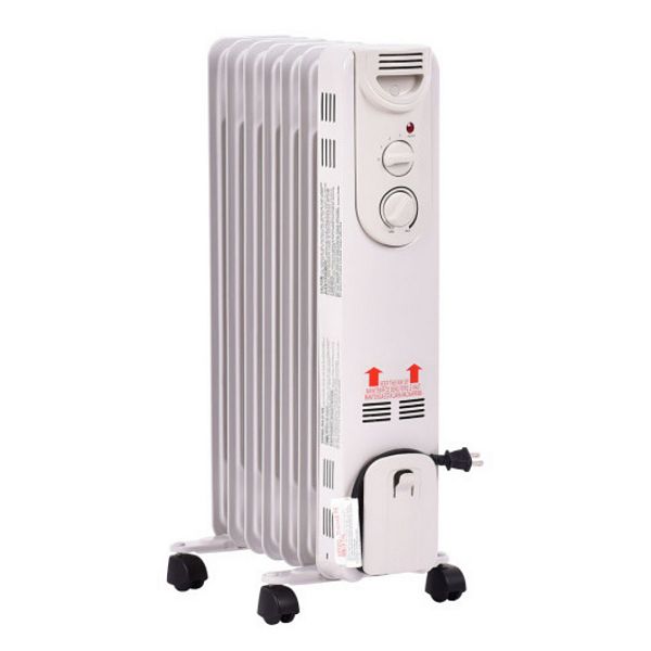 1500 W Electric Portable Oil Filled Radiator Space Heater With 3 Heat ...