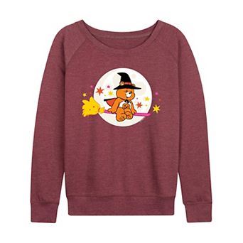 Women's Care Bears Halloween Witch French Terry Long Sleeve Tee
