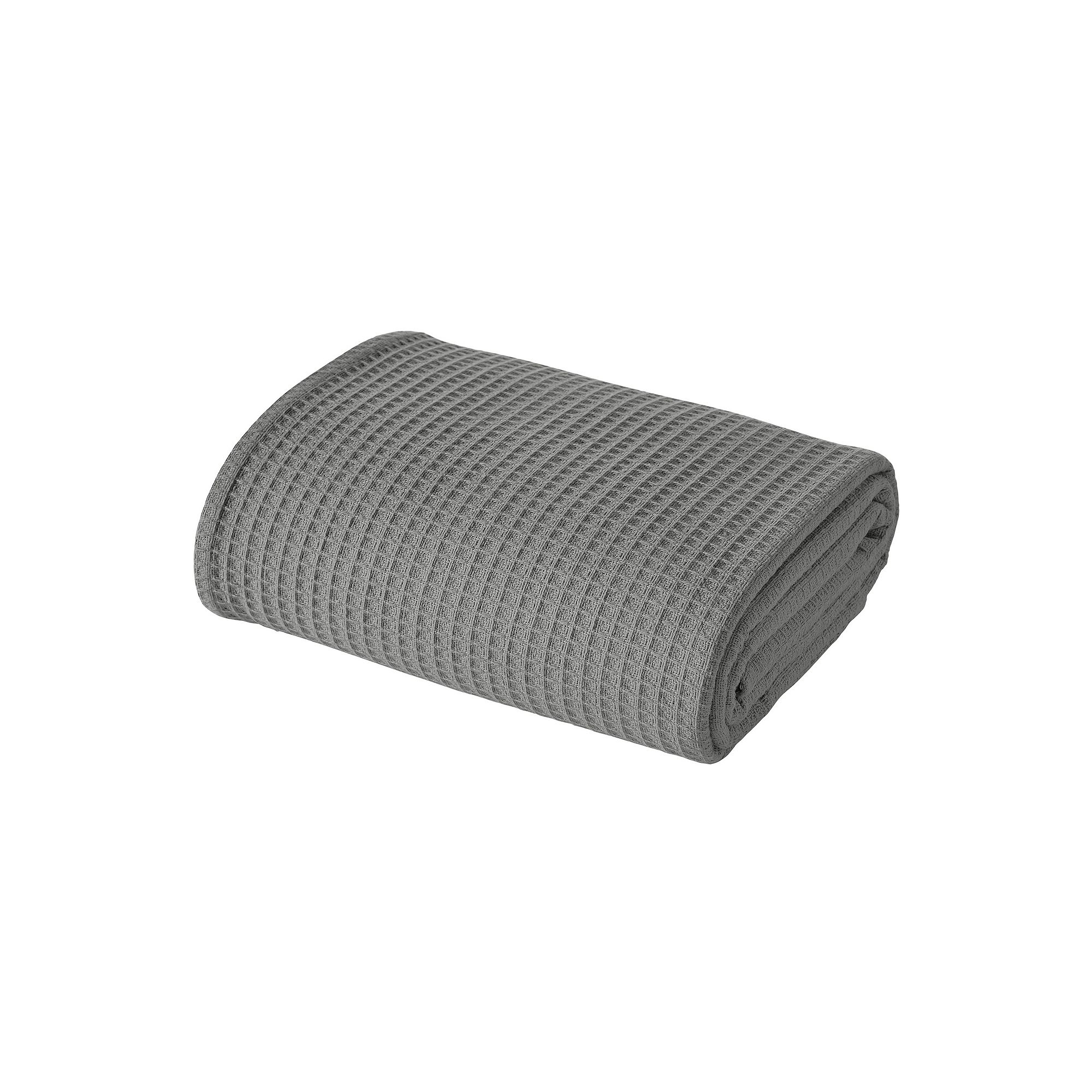 Modern Threads Waffle Weave Cotton Thermal Blanket, Dark Gray