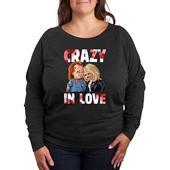 Plus Size Chucky Crazy In Love French Terry Long Sleeve Tee
