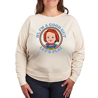 Plus Size Chucky Chucky Let's Play French Terry Long Sleeve Tee