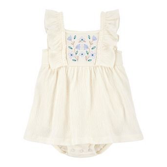Baby Girl Carter's Floral Flutter Bodysuit Dress