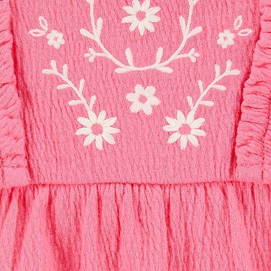 Baby Girl Carter's Floral Flutter Bodysuit Dress