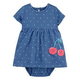 Baby Girls Carter's Polka Dot Cherry Bodysuit Dress