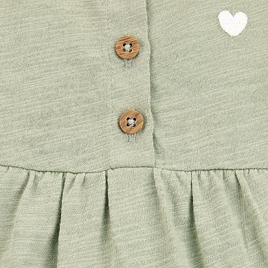Baby Girls Carter's Heart Flutter Sleeve Bodysuit Dress