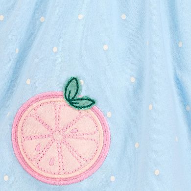 Baby Girls Carter's Polka Dot Peach Bodysuit Dress