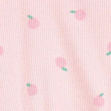 Baby Girls Carter's Peach Print Bodysuit Dress