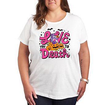 Plus Size Care Bears Halloween Love You To Death Graphic Tee