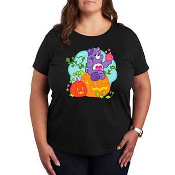 Plus Size Care Bears Halloween Pumpkin Graphic Tee