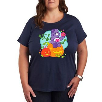 Plus Size Care Bears Halloween Pumpkin Graphic Tee
