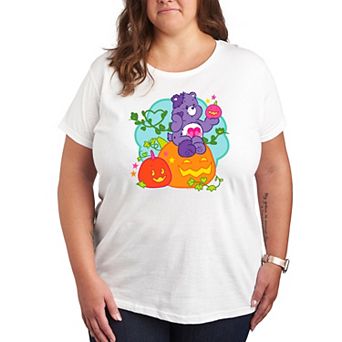 Plus Size Care Bears Halloween Pumpkin Graphic Tee