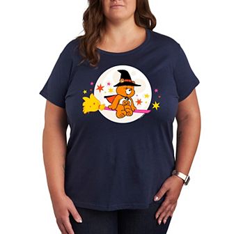 Plus Size Care Bears Halloween Witch Graphic Tee