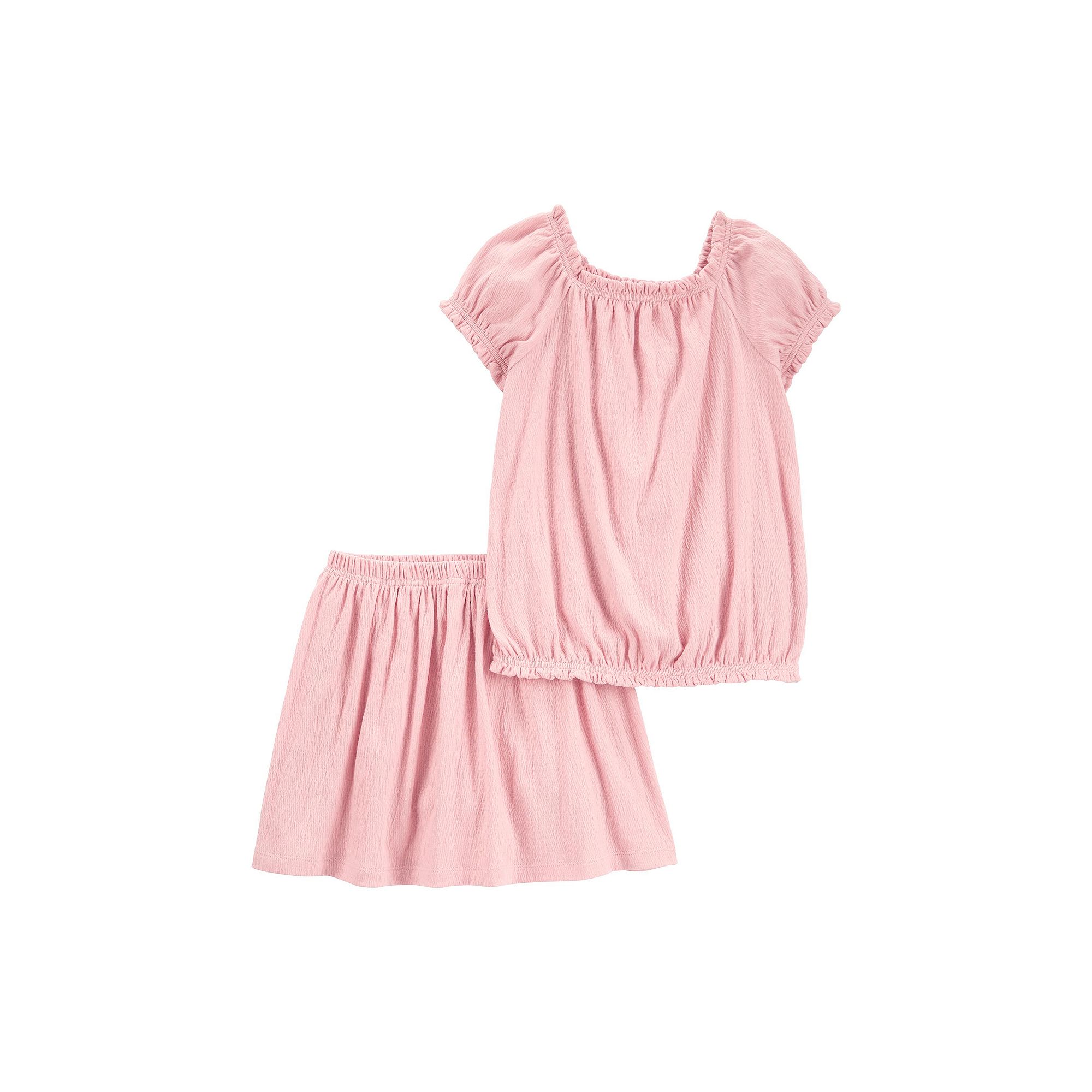 Girls 4-8 Carters 2-Piece Top & Skort Set, Girls, Pink