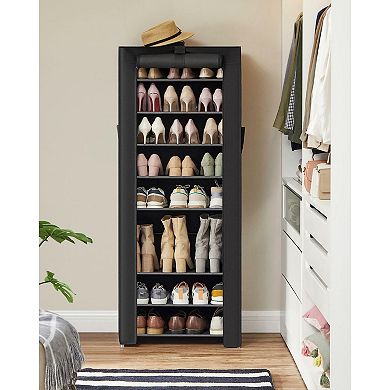 9 Tiers Shoe Rack With Dustproof Cover Closet Shoe Storage Cabinet Organizer