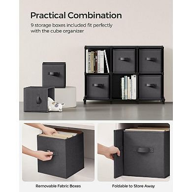 Collapsible Cube Storage Organizer With Storage Boxes, Customizable Shape