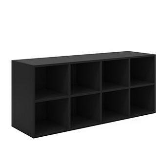 8 Cube Shoe Storage Bench with Seating Top for Entryway and Bedroom Organization