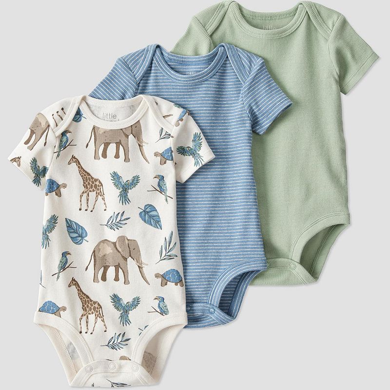 Baby Little Planet by Carter's 3-Pack Organic Cotton Bodysuit Set, Boy's, Size: 24 Months, Multi