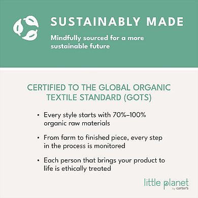 Baby Little Planet by Carter's Organic Cotton Chambray Shortall