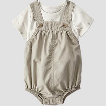Baby Little Planet by Carter's 2 pc Organic Cotton Top & Bubble Romper Set