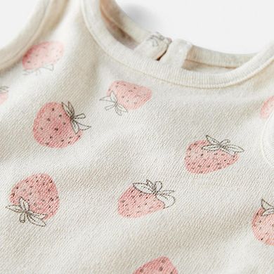 Baby Girl Little Planet by Carter's 2-Piece Strawberry Print Top & Shorts Set