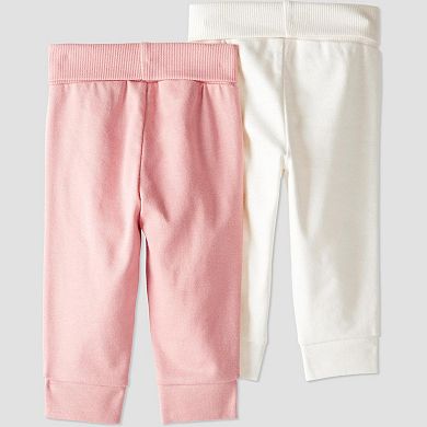 Baby Girl Little Planet by Carter's 2-Pack Organic Cotton Grow-With-Me Jogger Set