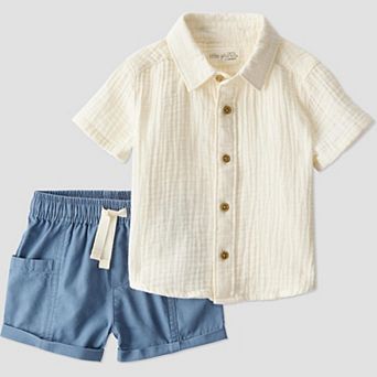 Baby Boy Little Planet by Carter's 2 pc Organic Cotton Top & Pants Set