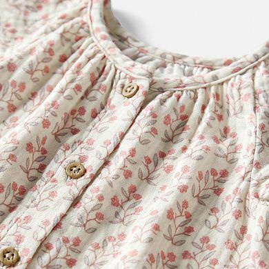 Baby Girl Little Planet by Carter's 2-Piece Organic Cotton Gauze Floral Top & Shorts Set
