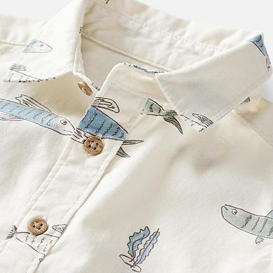 Baby Boy Little Planet by Carter's 2-Piece Organic Cotton Fish Print Top & Pants Set