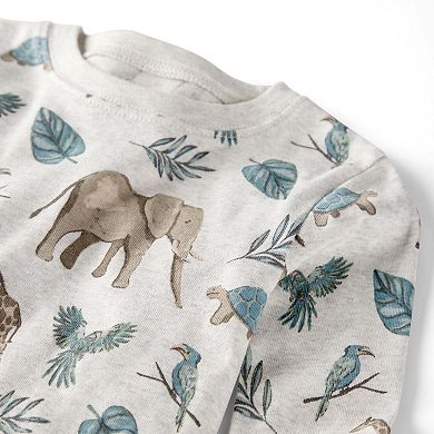 Toddler Boy Little Planet by Carter's 2-Piece Organic Cotton Safari-Print Pajama Set