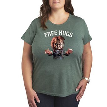 Plus Size Chucky Free Hugs Graphic Tee