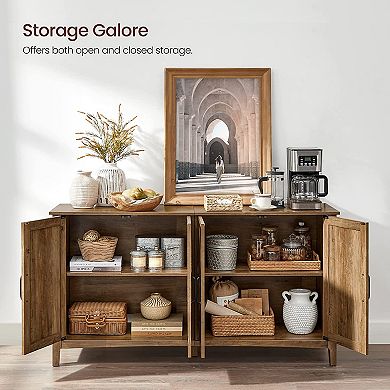 Buffet Cabinet, Sideboard, Credenza, Kitchen Storage Cabinet, With Adjustable Shelves