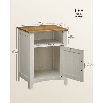 Nightstand with Cabinet and Compartment