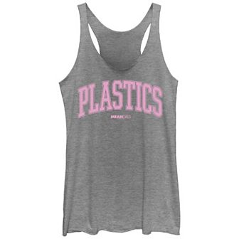Juniors' Mean Girls Plastics Varsity Style Racerback Tank Top